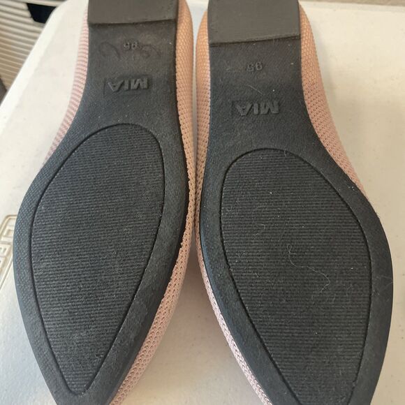 MIA Lixya Ballet Flats Women 9.5 Blush Knit Fabric Stretch Pointed Toe Slip on - Picture 9 of 13